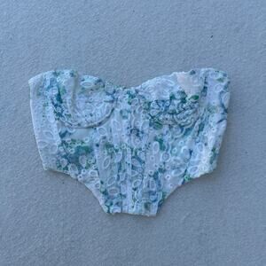 Bardot Lila Bustier Corset Top Women's Size Medium Floral Coquette